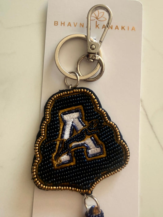 AHN Hand-Beaded Keychain & Tassel Charm