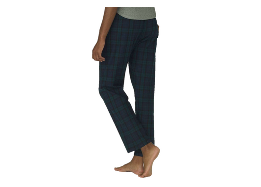 Women's Flannel Pants - Navy & Green