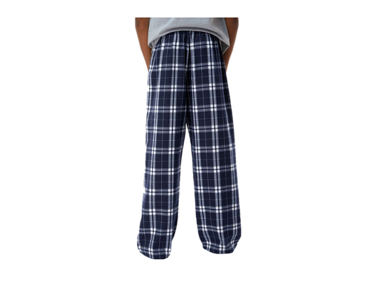 Youth Flannel Pants - Navy & White