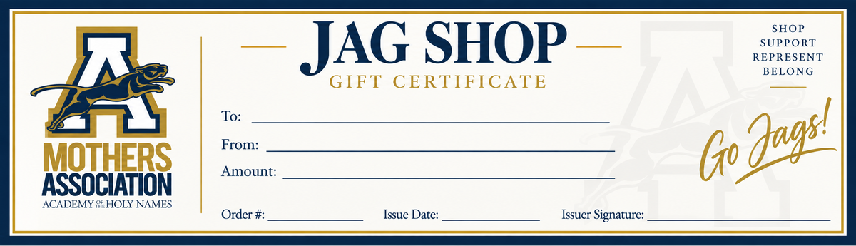Jag Shop Gift Certificate
