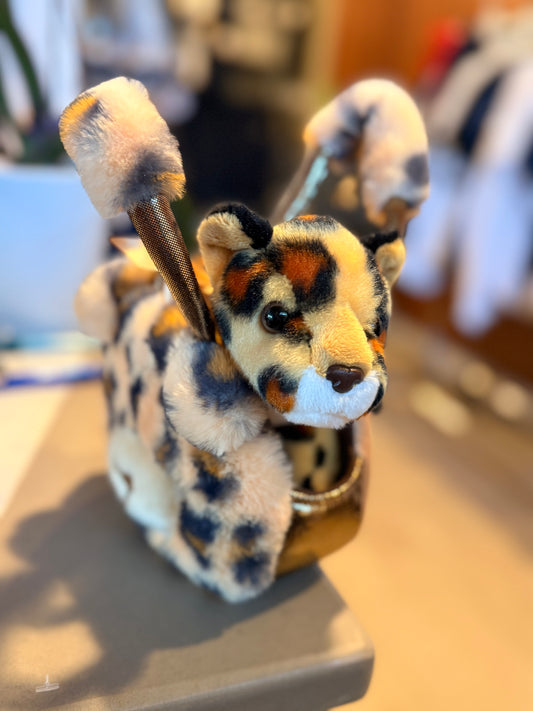 🐆 Jaguar Plush Mini Handbag (2-in-1 Detachable Design)