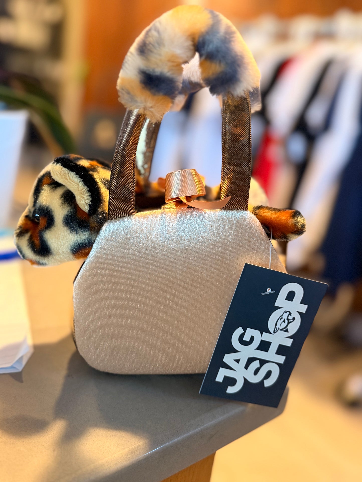 🐆 Jaguar Plush Mini Handbag (2-in-1 Detachable Design)
