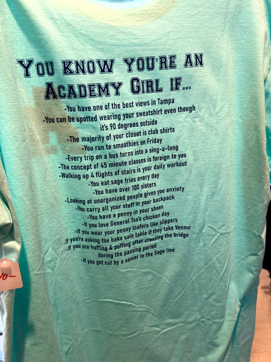 High School Shirt - Academy Girl 2023