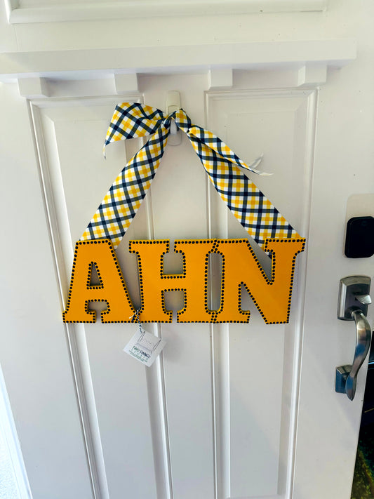 AHN Wooden Door Sign