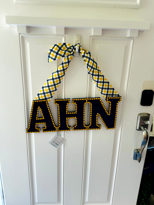 AHN Wooden Door Sign