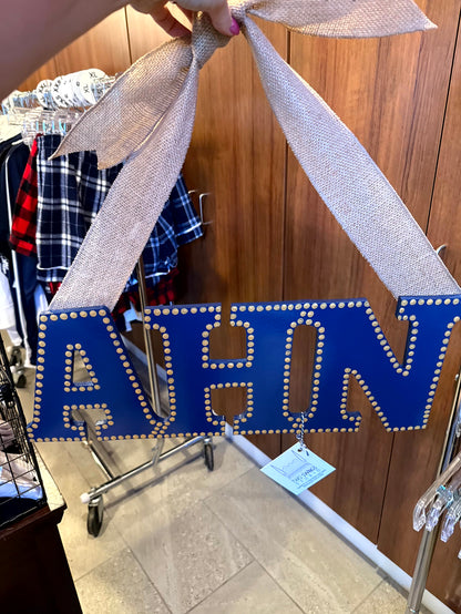 AHN Wooden Door Sign