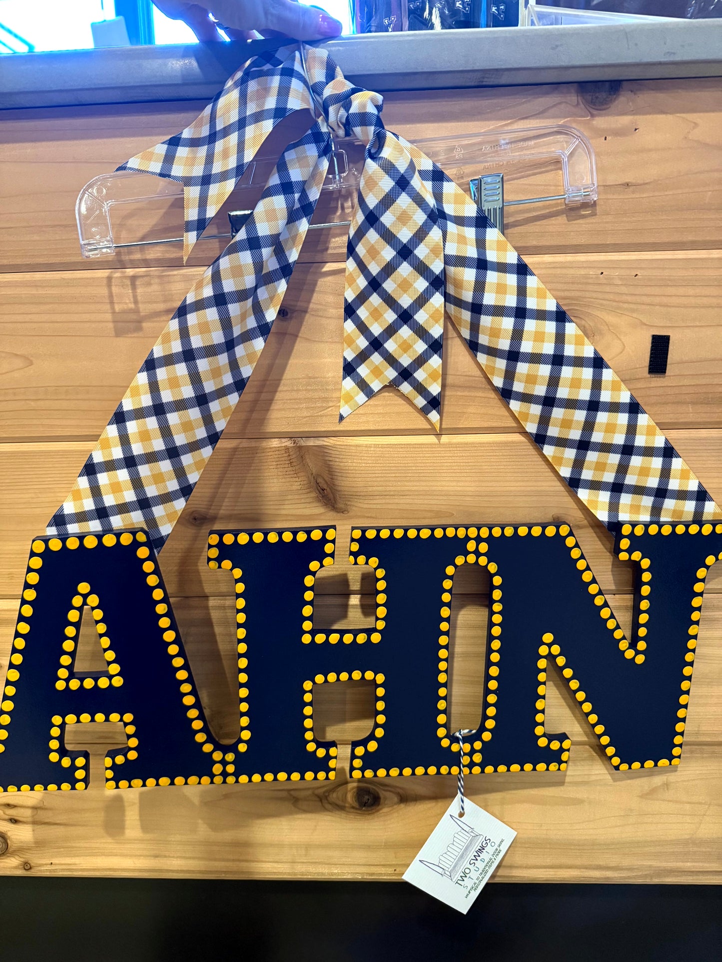 AHN Wooden Door Sign