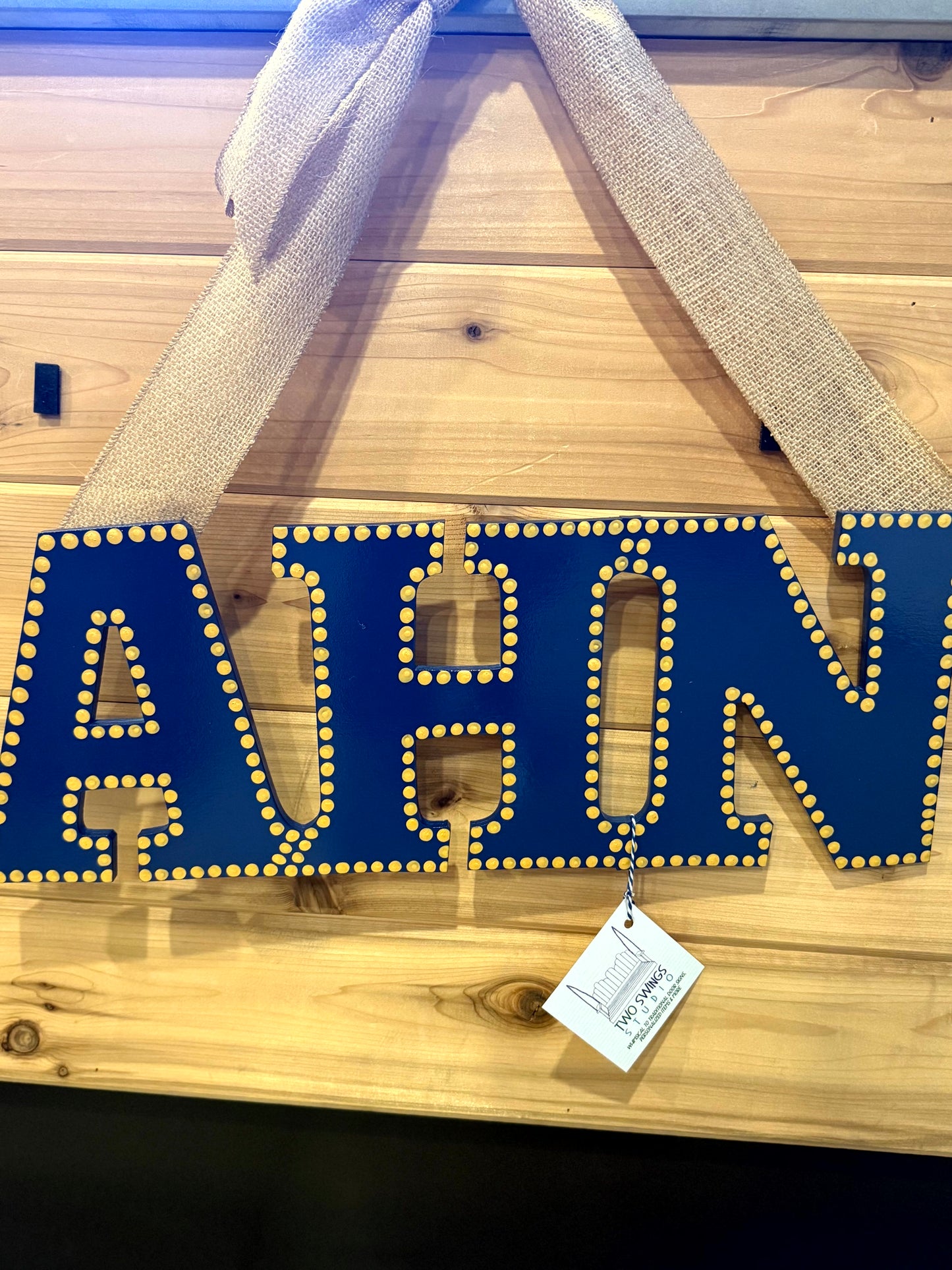 AHN Wooden Door Sign