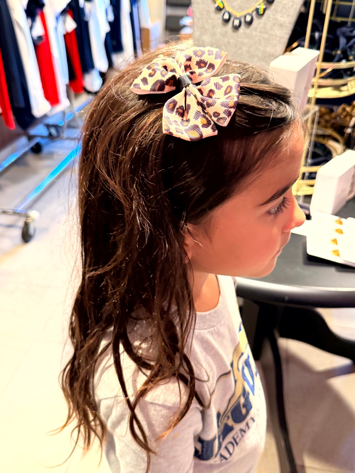 Jaguar Print Boutique Hair Bow