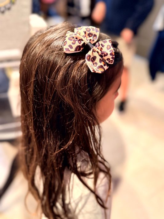 Jaguar Print Boutique Hair Bow