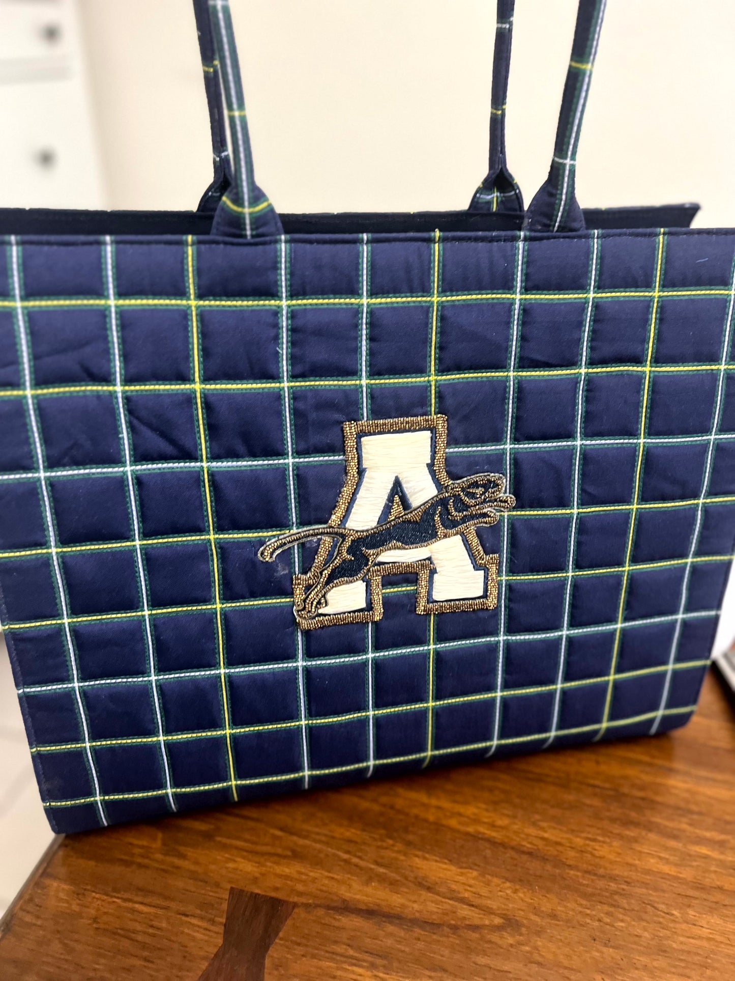 Large Plaid Tote