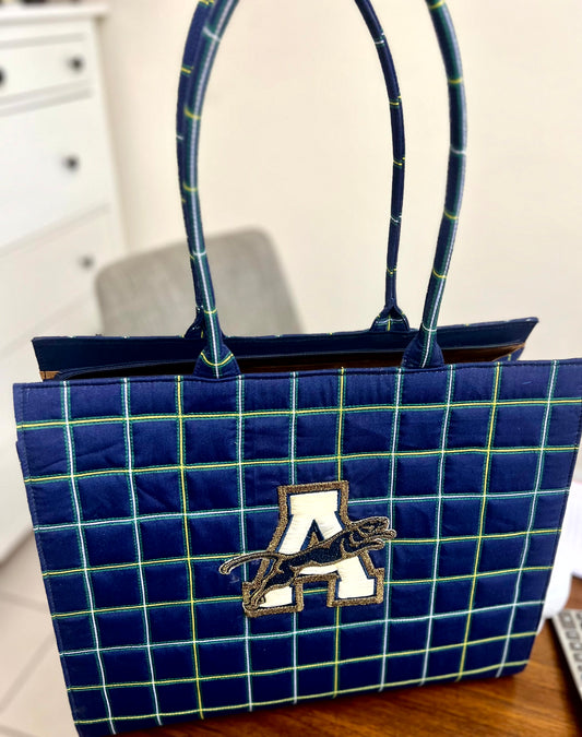 Large Plaid Tote