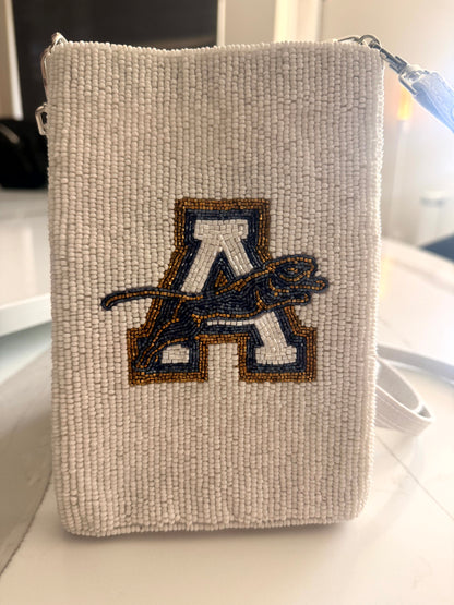 AHN White Mobile Phone Crossbody Bag