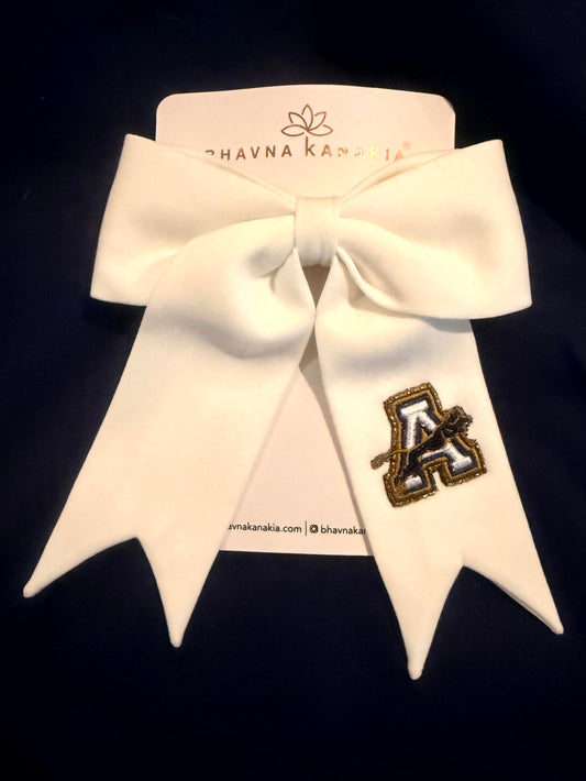 White Oversized Bow Hair Clip