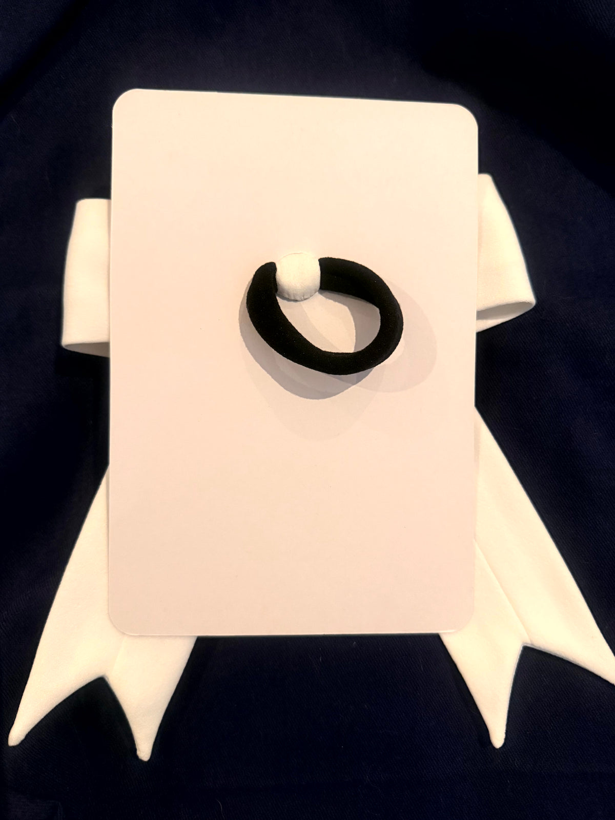 White Oversized Bow Hair Tie