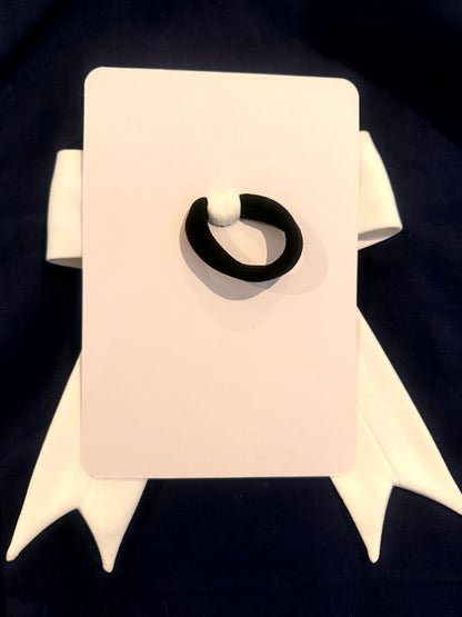 White Oversized Bow Hair Tie