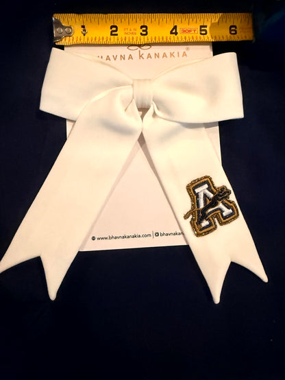 White Oversized Bow Hair Clip
