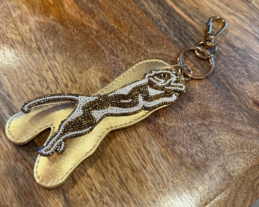 Keychain- Beaded Jaguar
