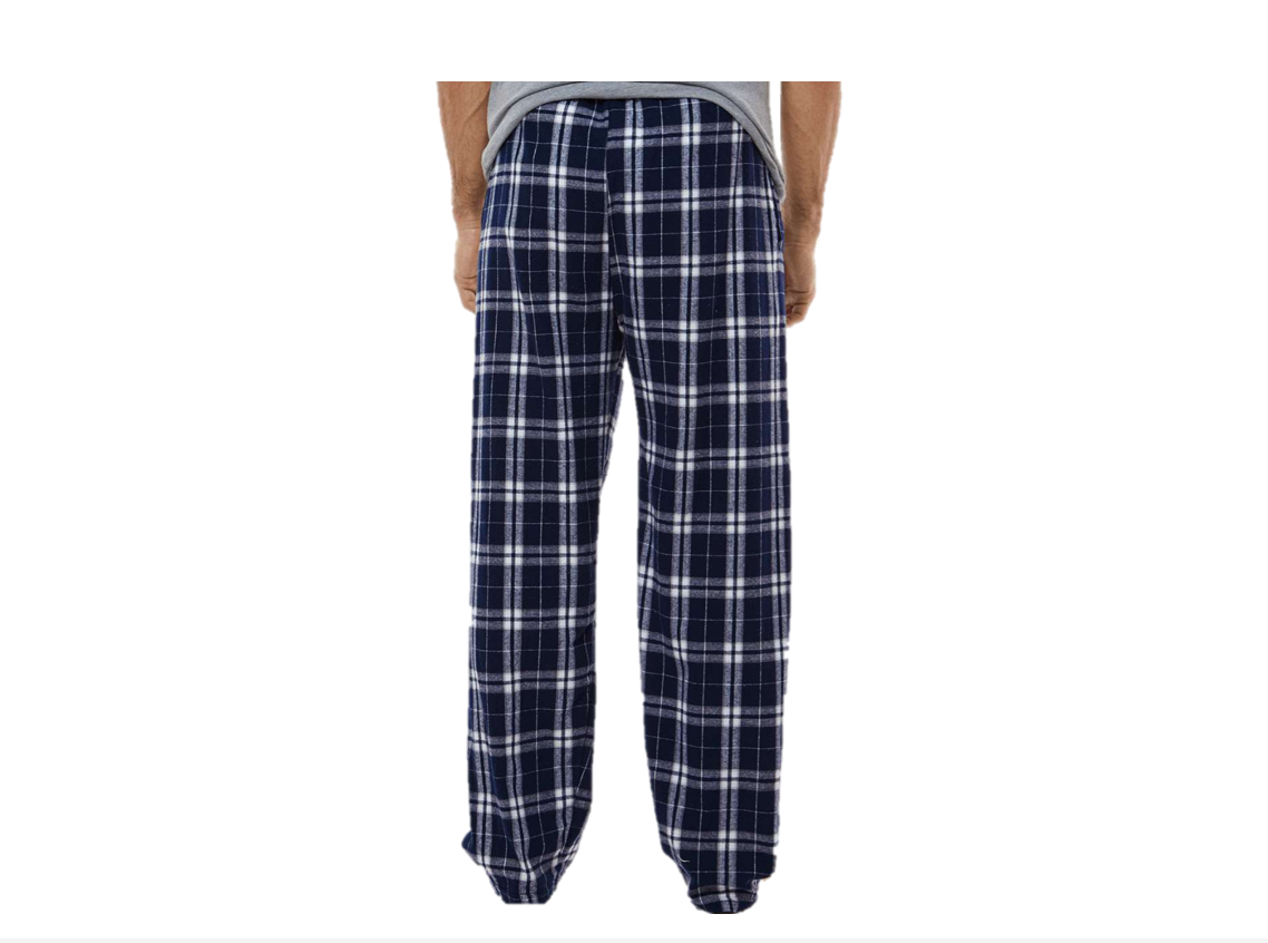 Men's Flannel Pants - Navy & White