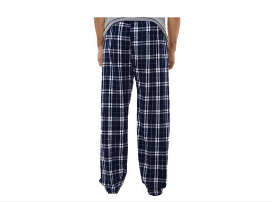 Men's Flannel Pants - Navy & White