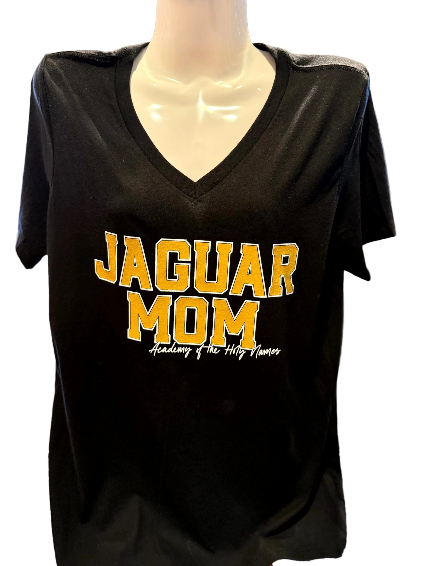 Mom Shirt - Black - Jaguar Mom V Neck