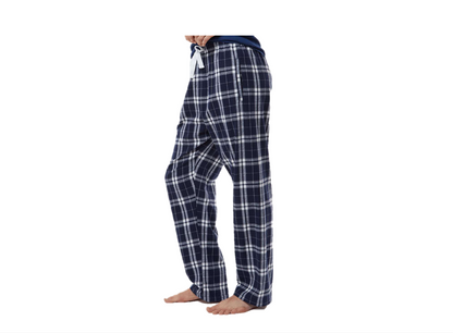 Women's Flannel Pants - Navy & White