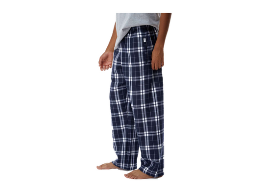 Youth Flannel Pants - Navy & White
