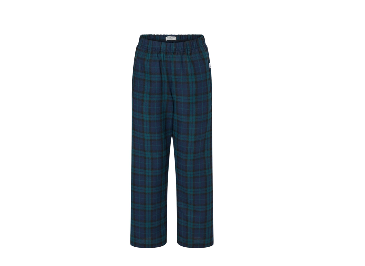 Youth Flannel Pants - Navy & Green