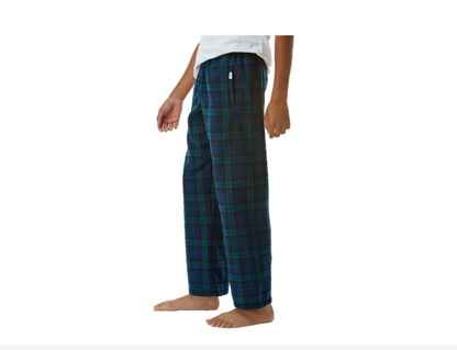 Youth Flannel Pants - Navy & Green