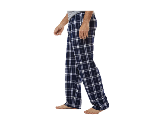 Men's Flannel Pants - Navy & White