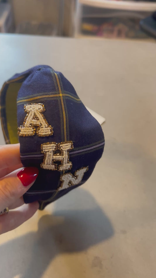 Headband - Plaid Beaded AHN